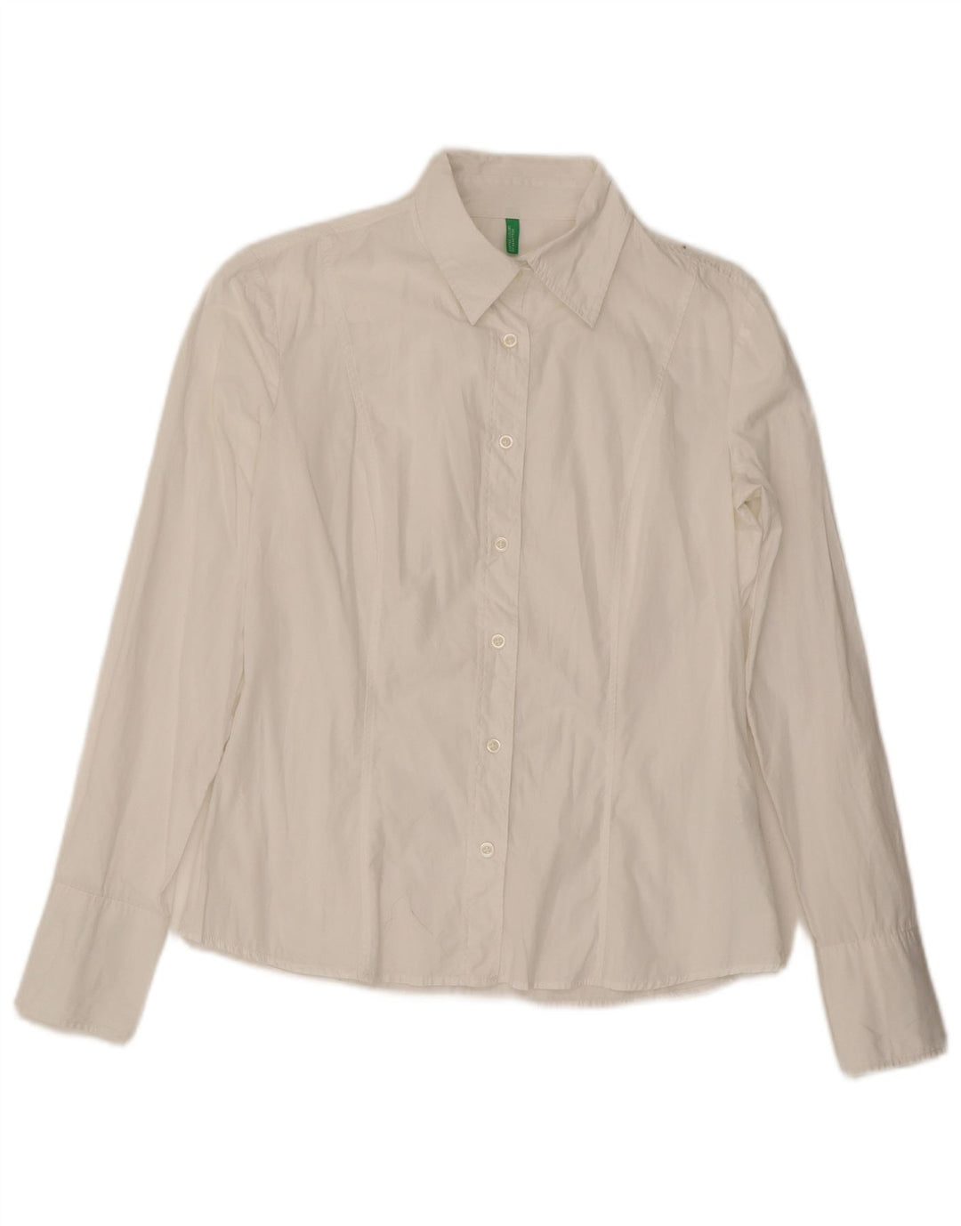 Camicia da donna Benetton UK 14 cotone bianco medio