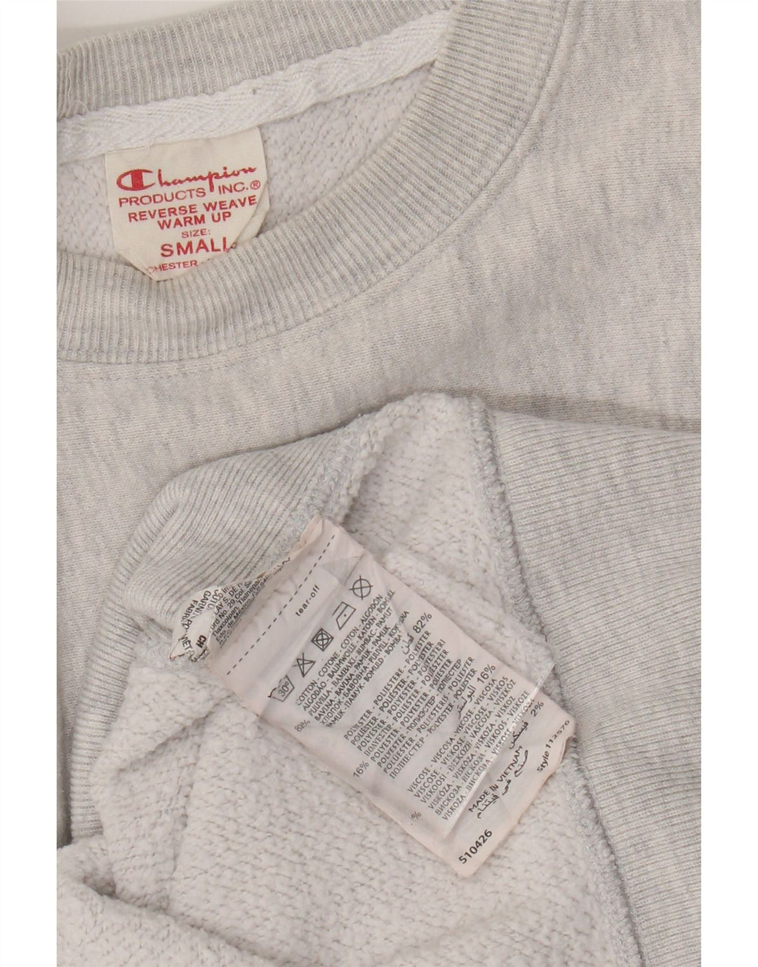 Felpa da uomo Champion Small in cotone grigio