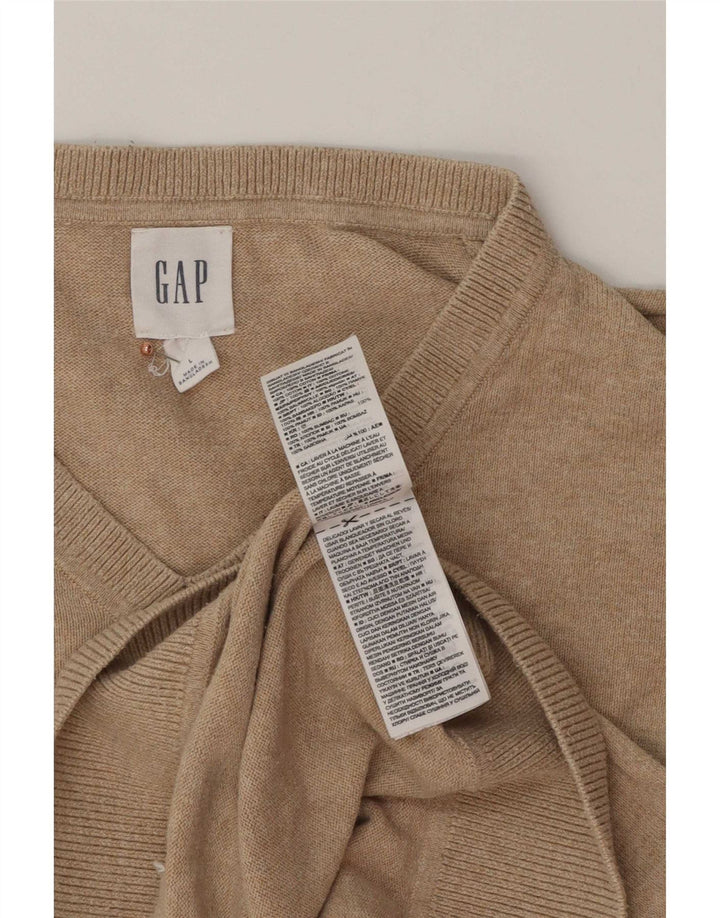 Gap Maglione da uomo con scollo a V, grande, in cotone beige