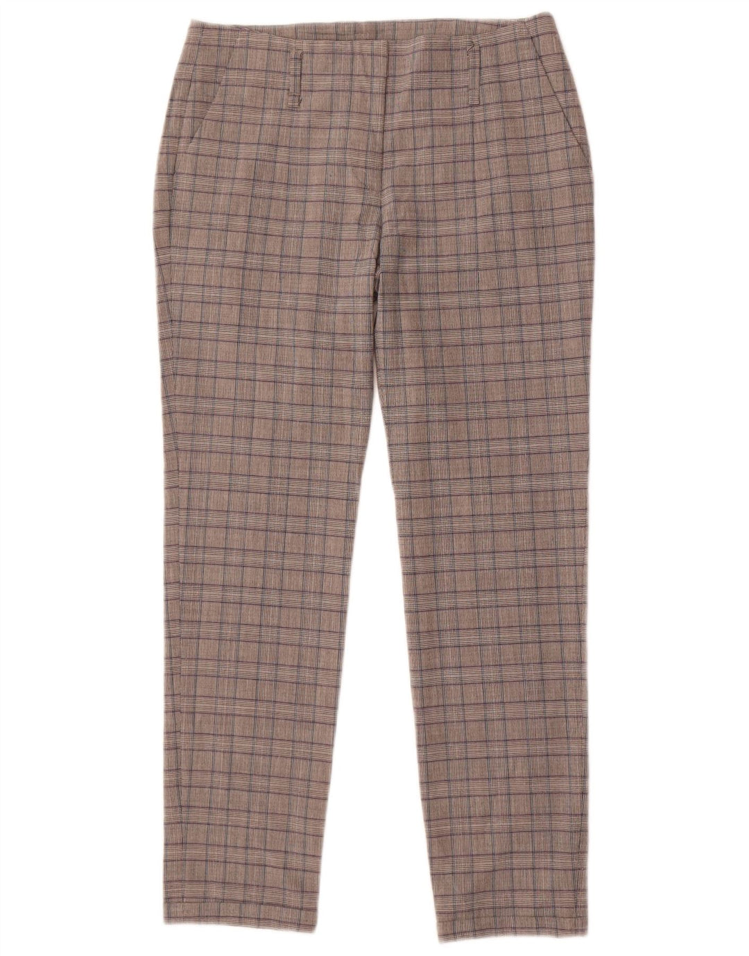Pantaloni chino slim da donna Zara piccoli W26 L27 a quadri grigi