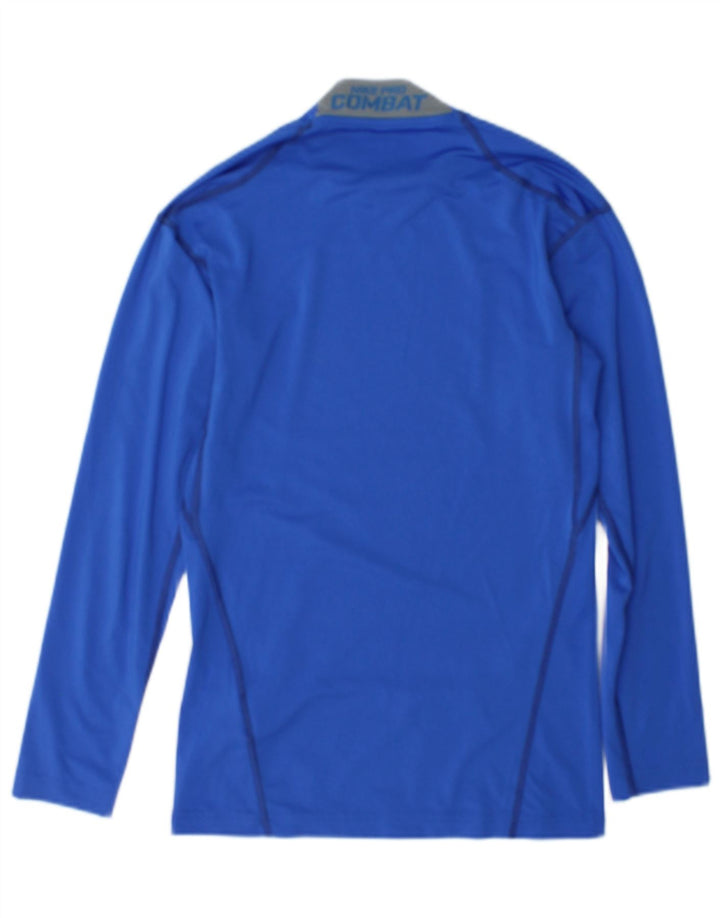 Maglia Nike Dri Fit da uomo a manica lunga piccola in poliestere blu