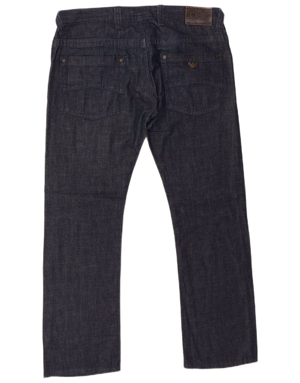 Jeans dritti da uomo Armani W34 L29 cotone blu navy