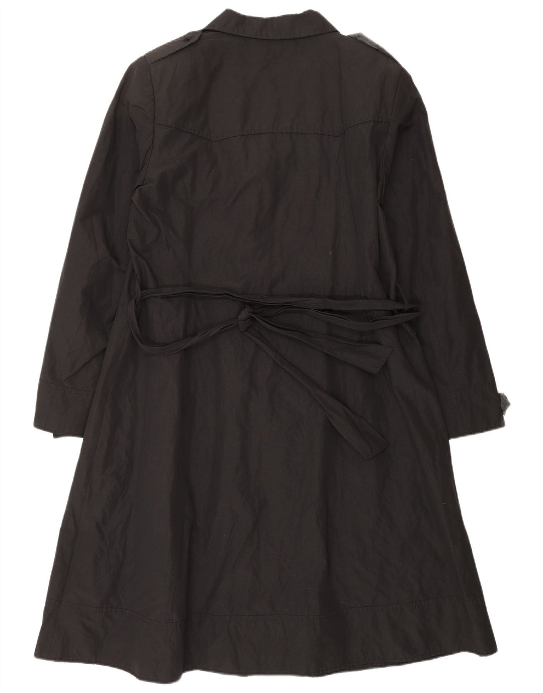 Trench da donna Laura Ashley UK 14 medio nero classico