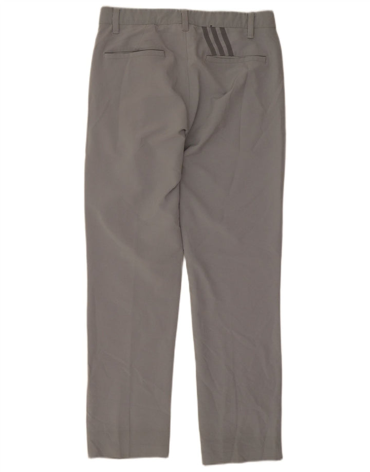 Pantaloni chino dritti da uomo Adidas W30 L28 poliestere grigio