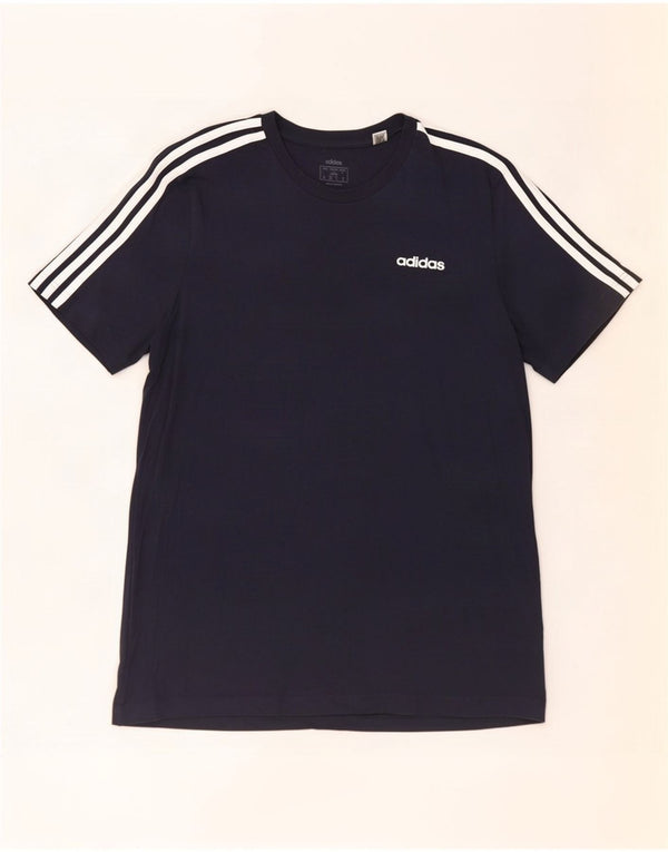 Adidas Mens T-Shirt Top Large Navy Blue