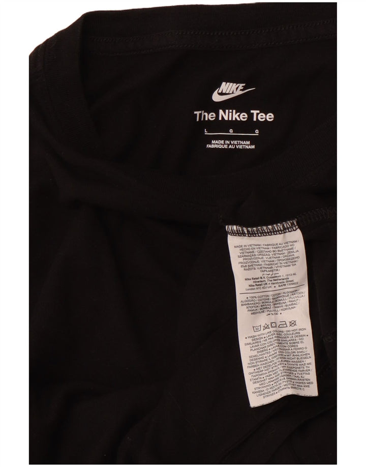T-shirt da uomo NIKE Top grande in cotone nero