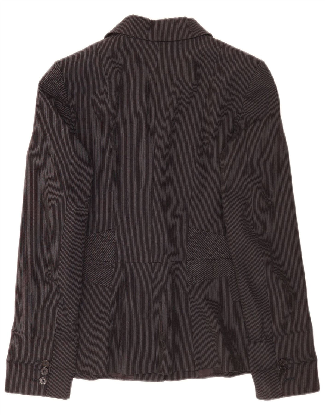 Giacca blazer da donna a 1 bottone Reiss UK 8 piccola viscosa gessata nera