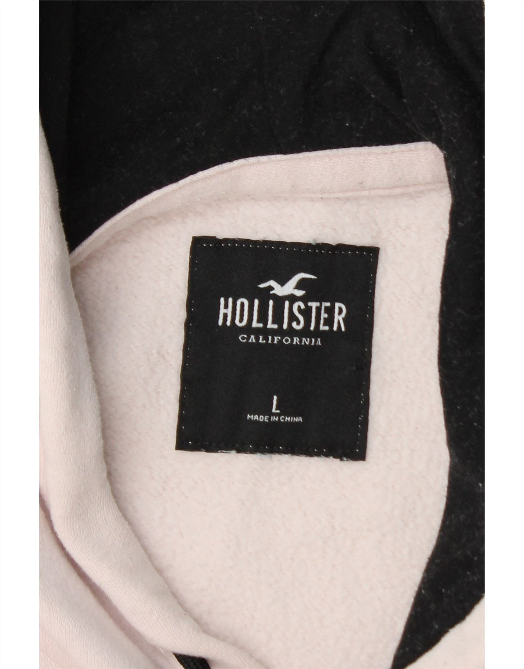 Maglione con cappuccio grafico da uomo HOLLISTER grande in cotone color block bianco