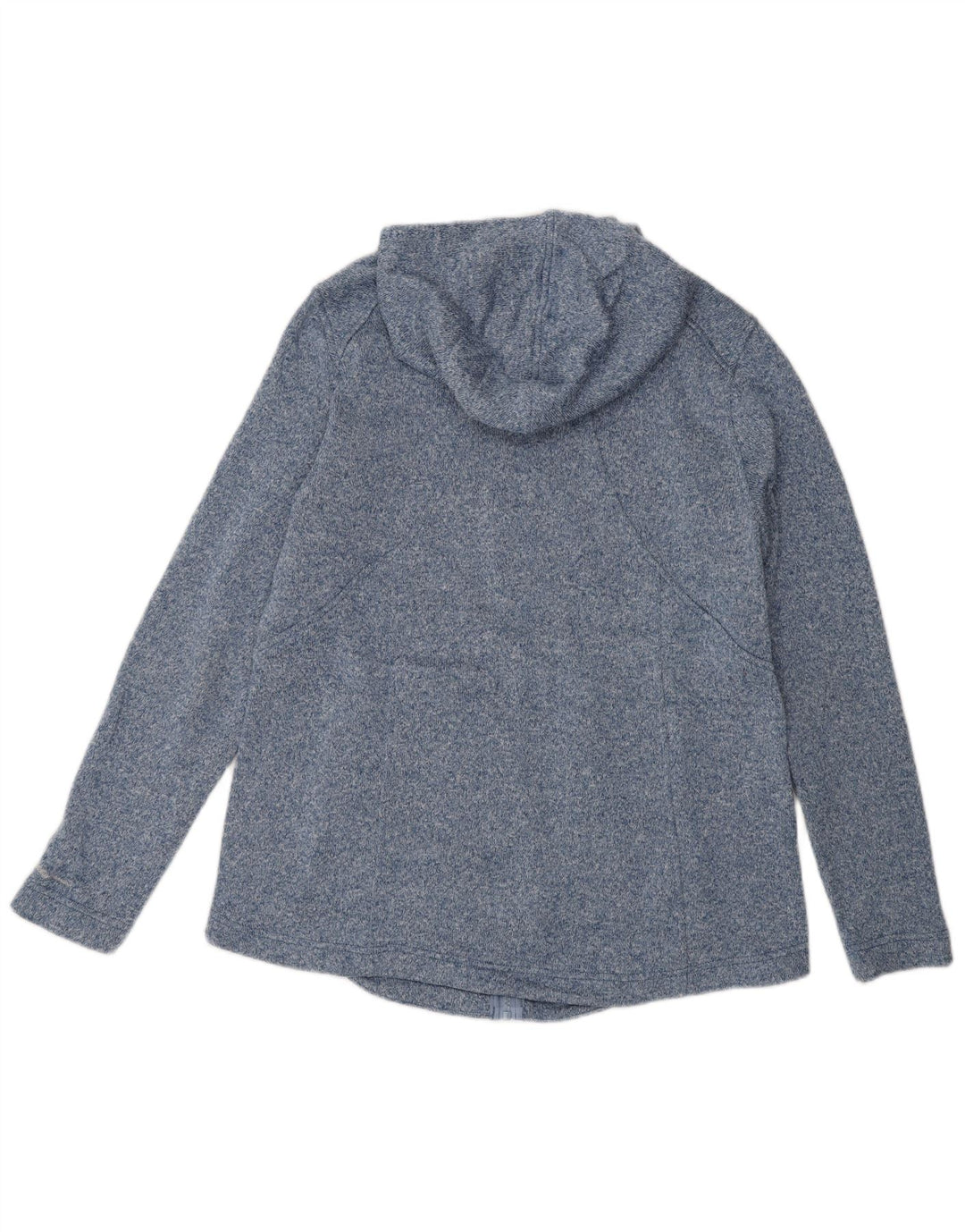EDDIE BAUER Maglione con cappuccio e zip da donna UK 16 Grande poliestere blu
