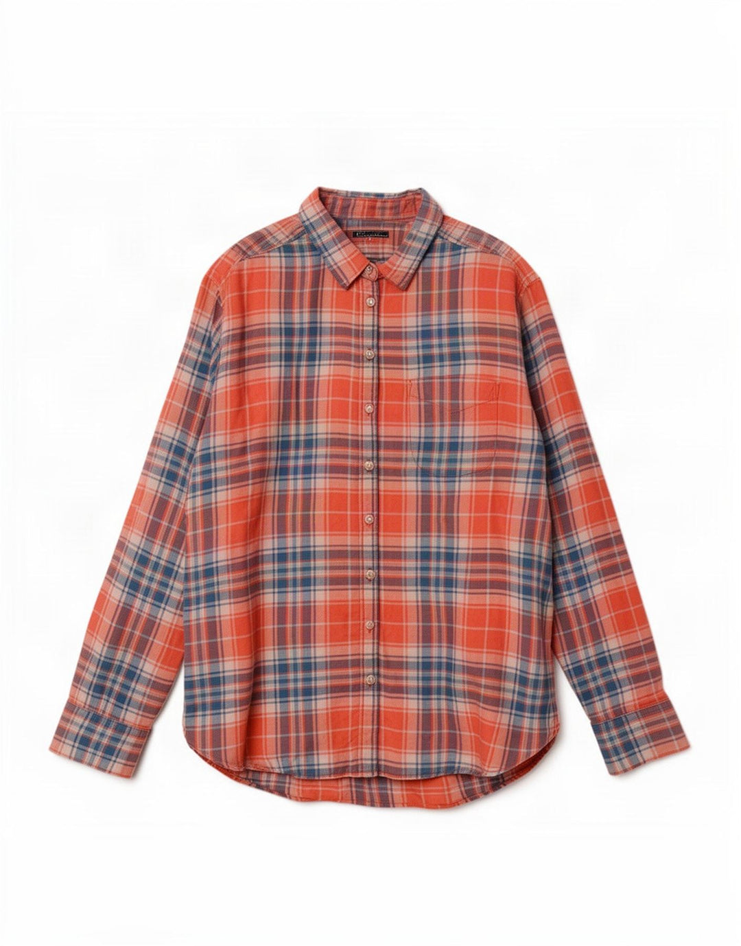 Camicia in flanella da donna Fat Face UK 12 Cotone scozzese rosso medio
