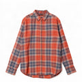 Camicia in flanella da donna Fat Face UK 12 Cotone scozzese rosso medio