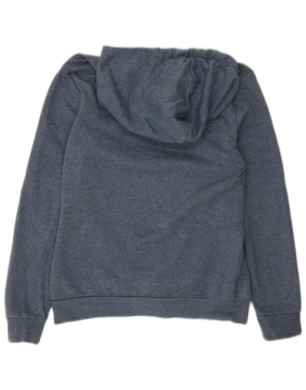 Felpa con cappuccio grafica da donna Adidas UK 8/10 Small blu navy screziato