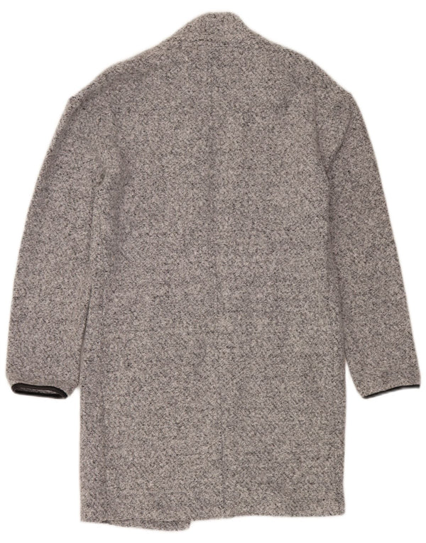 MARKS & SPENCER Cappotto aperto oversize da donna UK 6 XS Grigio chiazzato