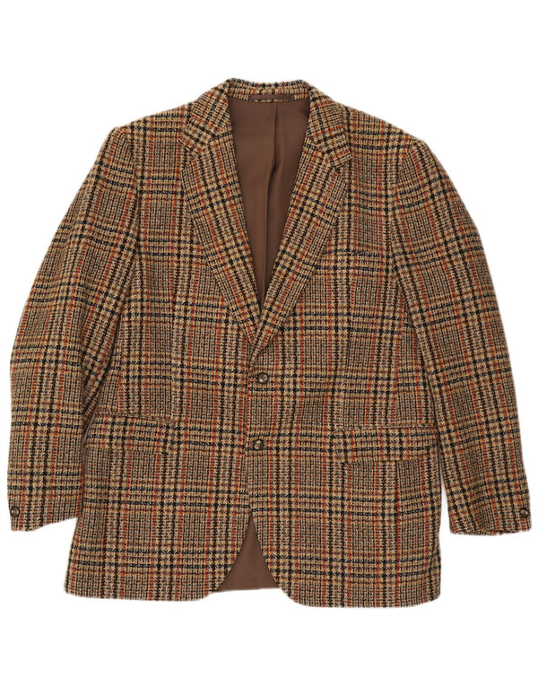 Giacca blazer da uomo a 2 bottoni Avant IT 54 2XL lana a quadri marrone