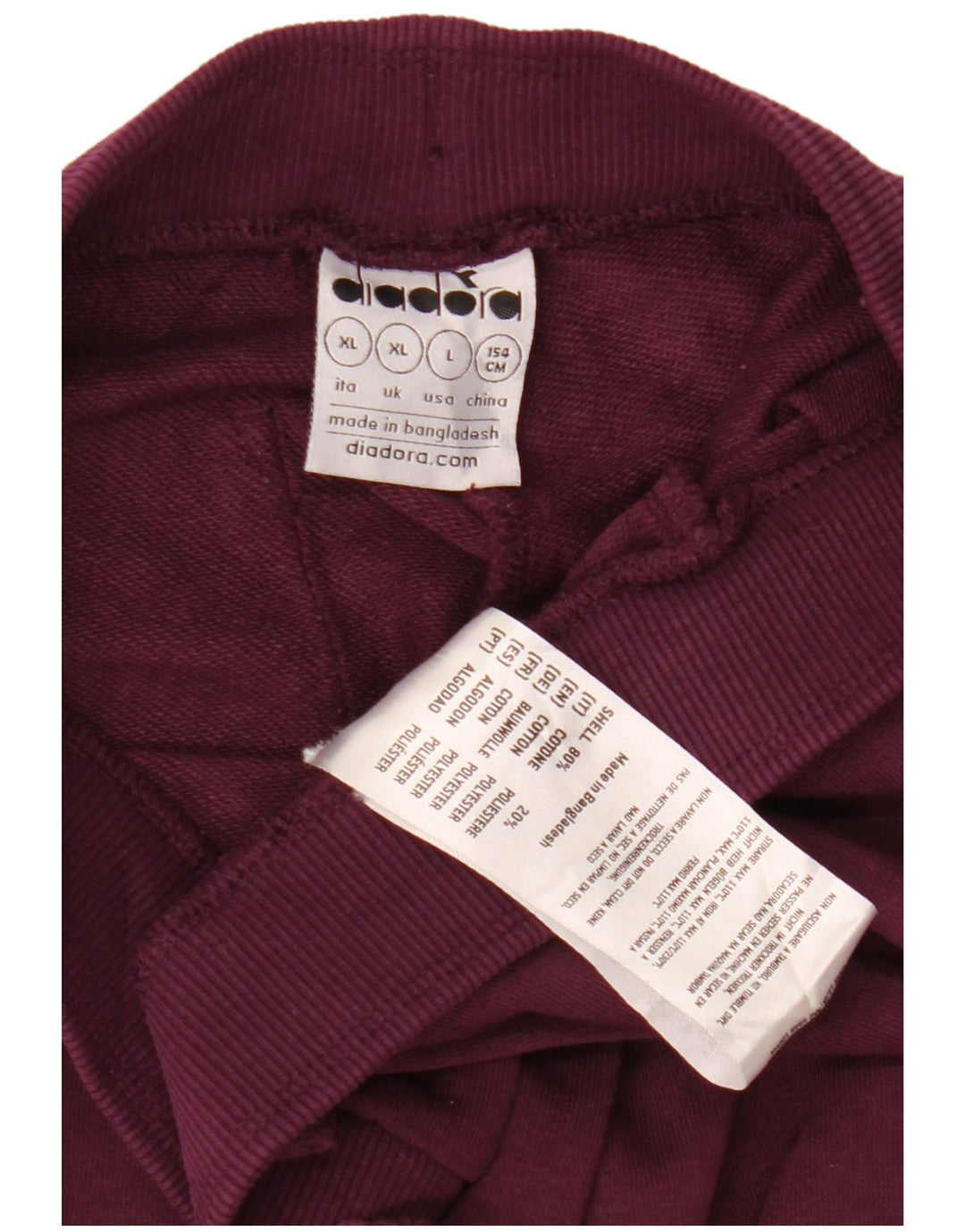 DIADORA Pantaloni da tuta da donna Joggers UK 18 XL Viola Camouflage