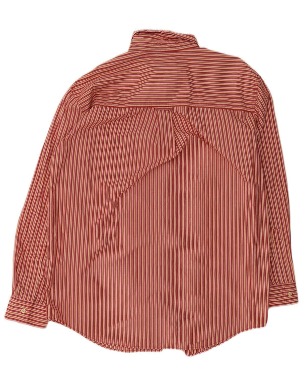 Camicia Chaps da uomo vestibilità regolare in cotone a righe rosse grandi