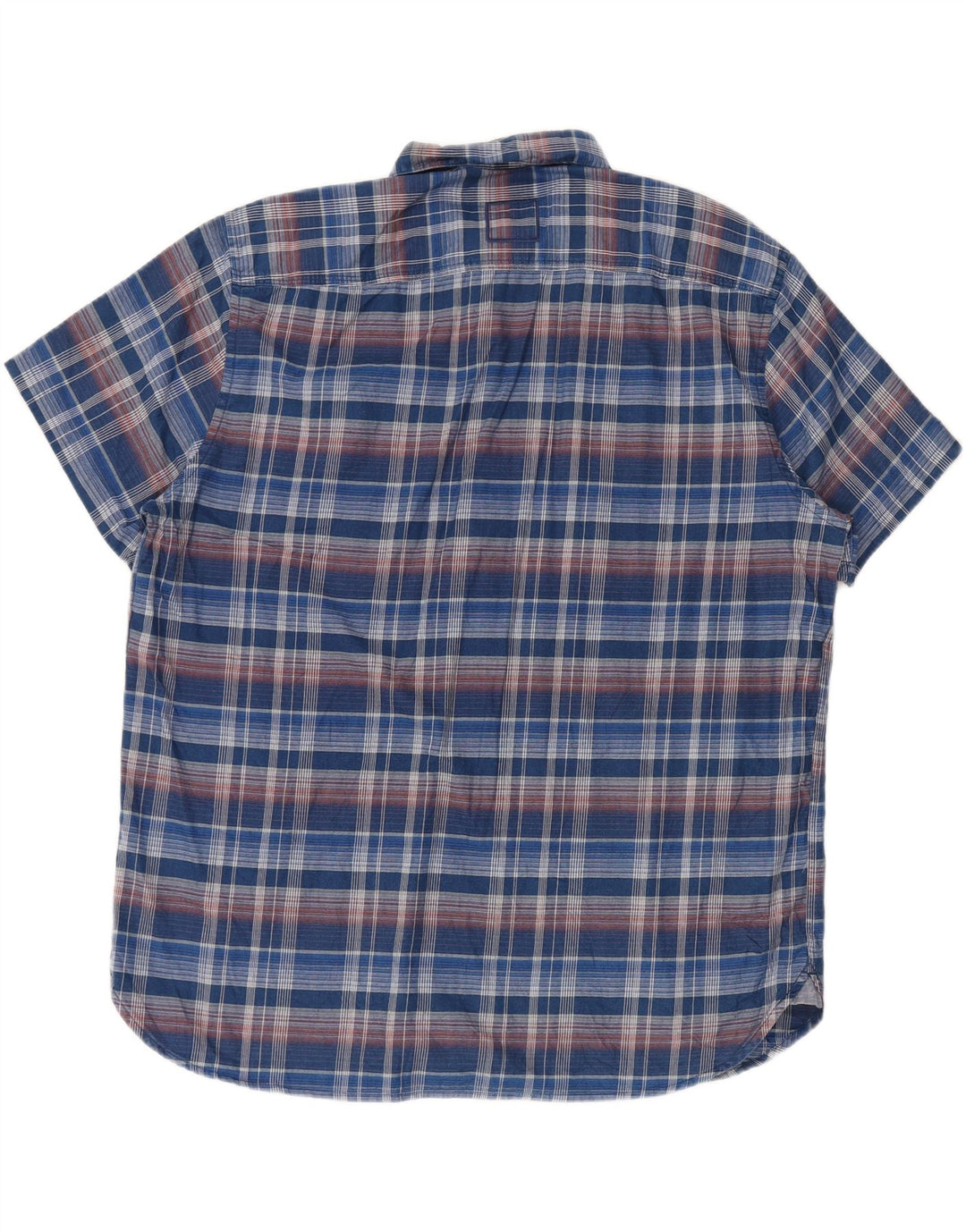 CAMEL ACTIVE Camicia da uomo a maniche corte vestibilità regolare 2XL Blu a quadri