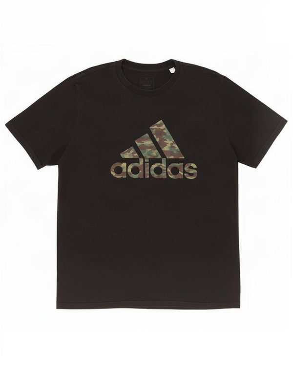 T-shirt grafica da uomo Adidas Top XL in cotone nero