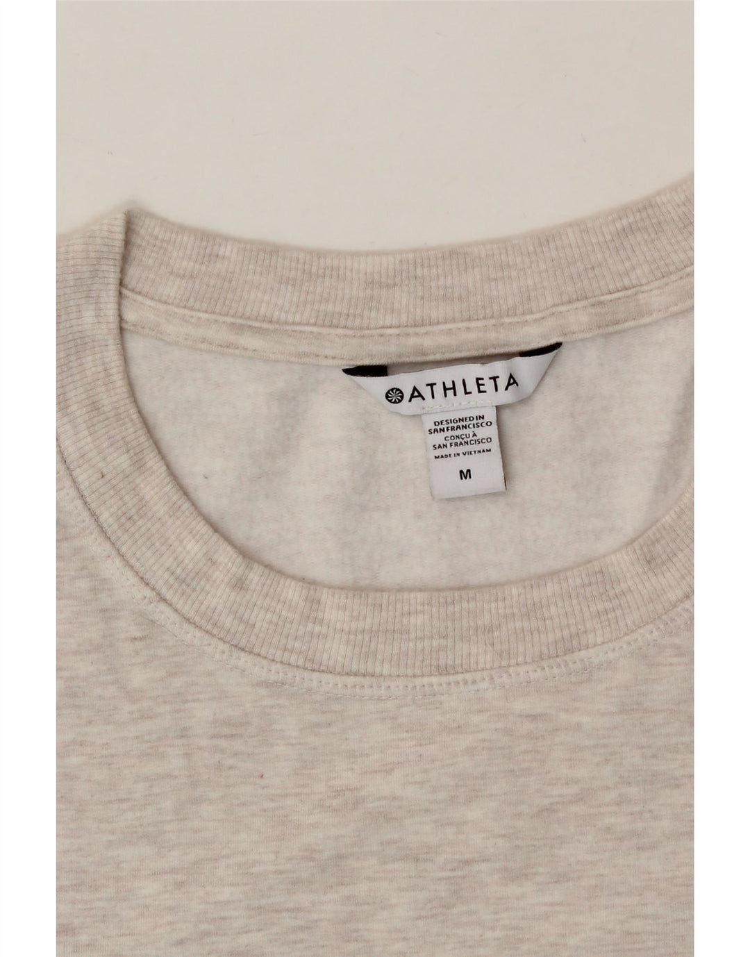 ATHLETA Womens Oversized Sweatshirt Jumper UK 14 Medium Grey Flecked Modal Vintage Athleta and Second-Hand Athleta from Messina Hembry 