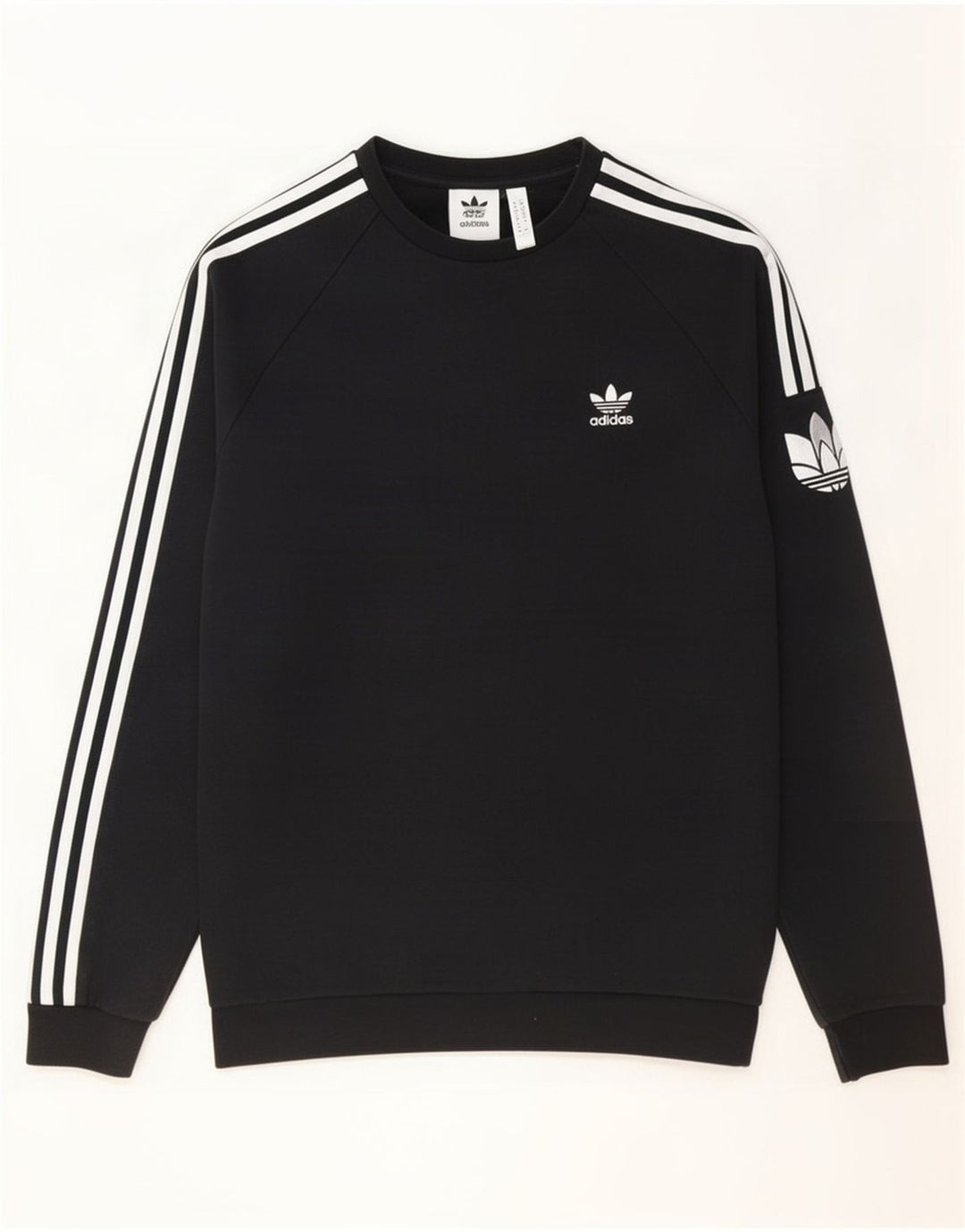 Felpa grafica da uomo Adidas Felpa media in cotone nero