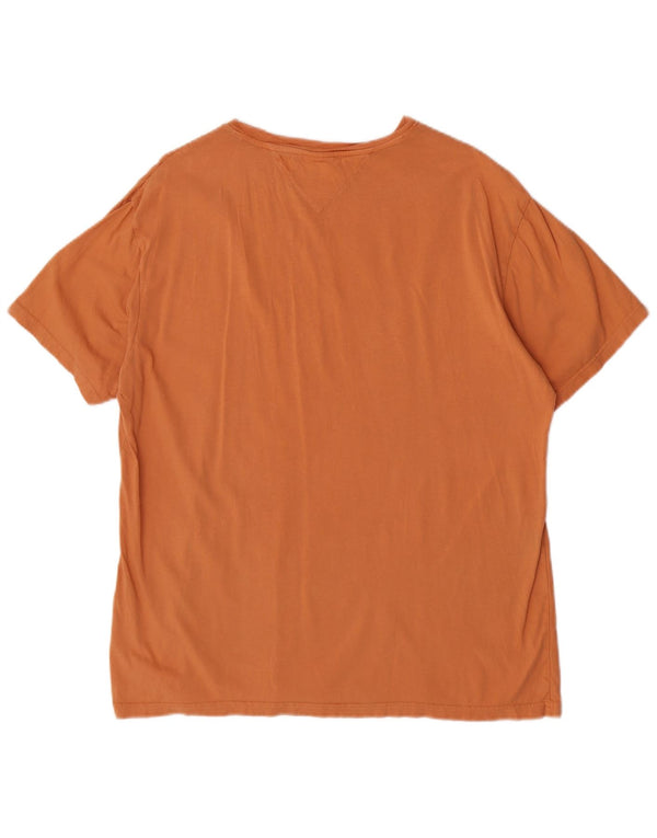 T-shirt grafica normale da uomo a maniche corte Tommy Hilfiger Top XL arancione