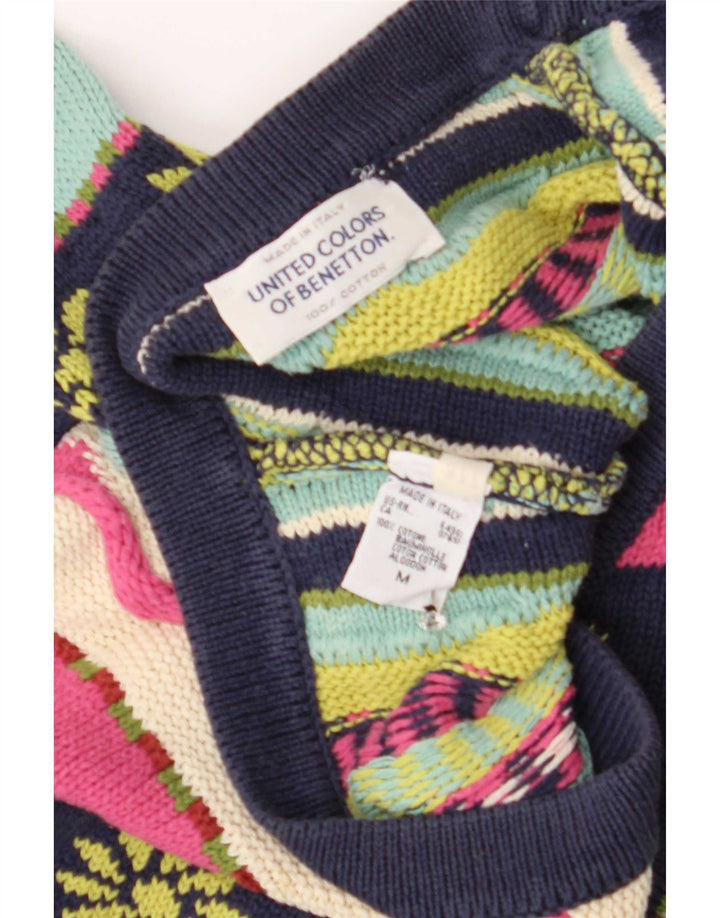 Maglione cardigan da donna Benetton UK 14 Novità multicolore medio