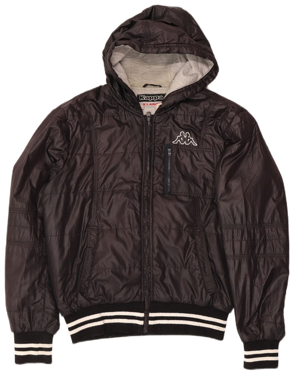 Giacca imbottita con cappuccio da uomo Kappa UK 42 XL poliestere nero