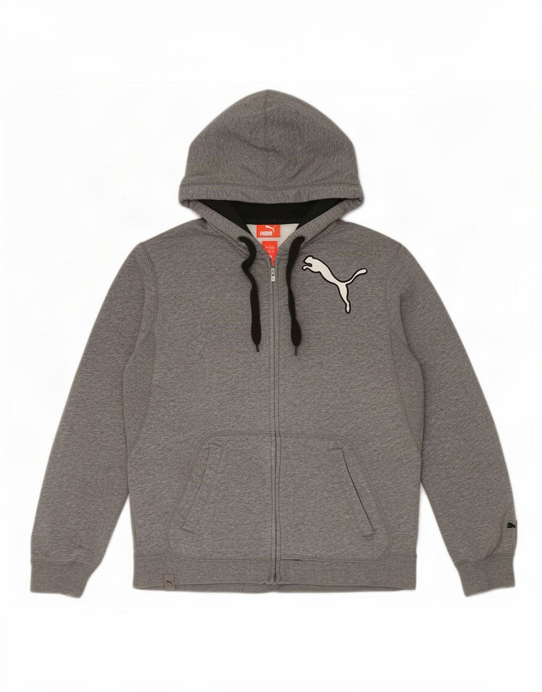 Puma Felpa con cappuccio e zip da uomo Grigio medio