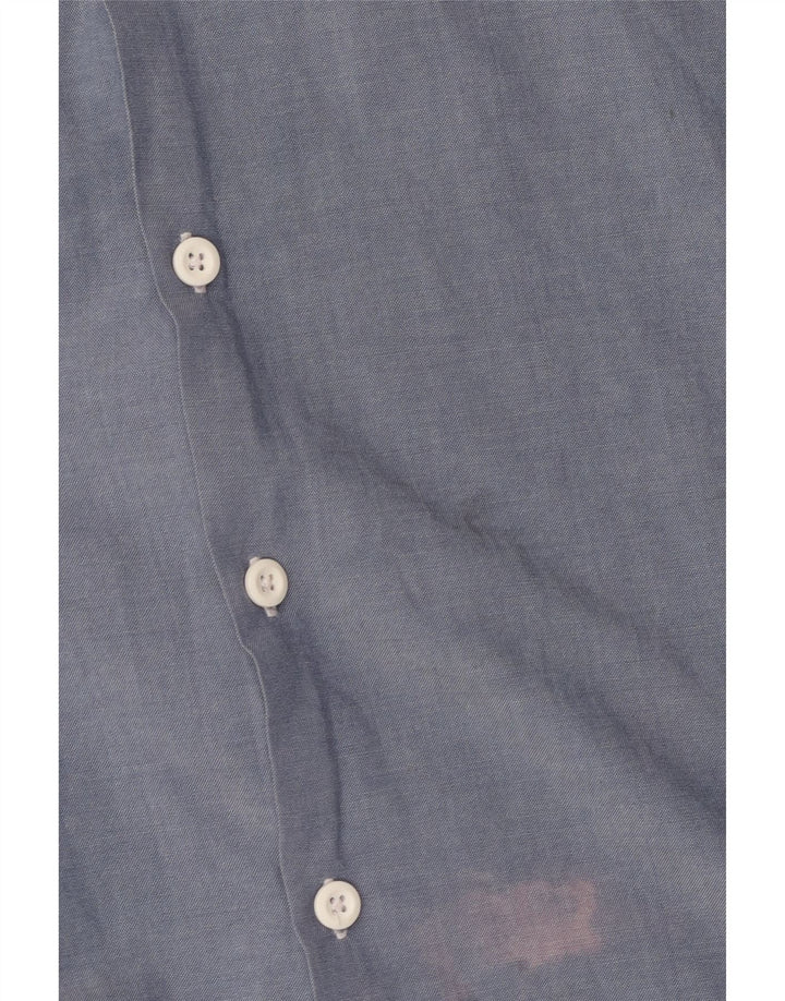 DICKIES Camicia da uomo in cotone blu medio