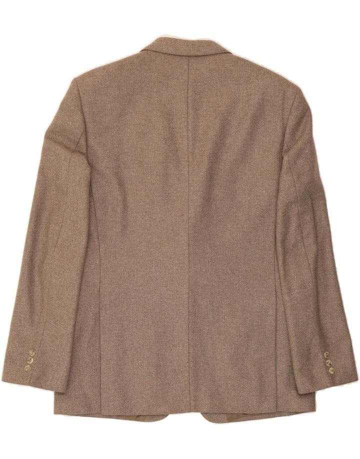 WELLINGTON Mens 2 Button Blazer Jacket UK 42 XL Brown Polyester Vintage Wellington and Second-Hand Wellington from Messina Hembry 