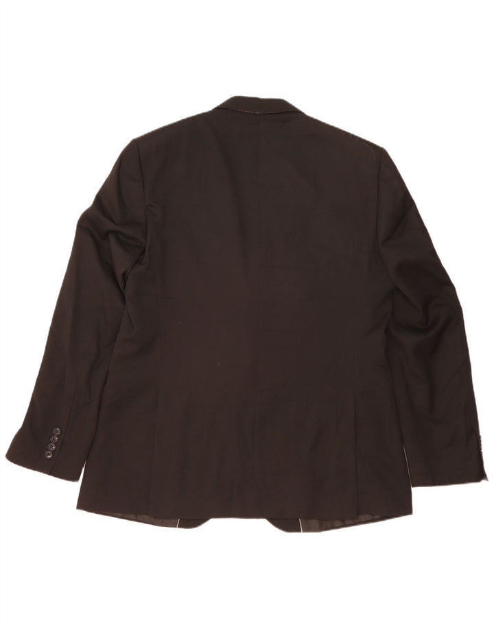 Giacca blazer a 2 bottoni Marks & Spencer da uomo UK 44 XL poliestere nero