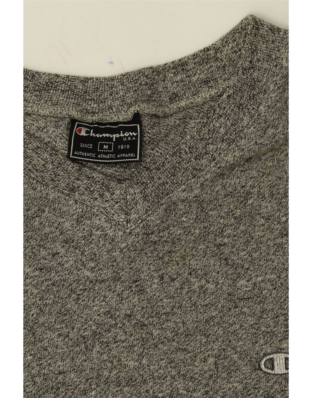 CHAMPION Mens T-Shirt Top Medium Grey Flecked Cotton Vintage Champion and Second-Hand Champion from Messina Hembry 