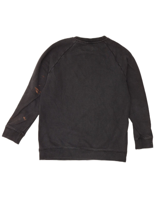 Felpa grafica da donna Adidas Jumper UK 10 Small Black Cotton