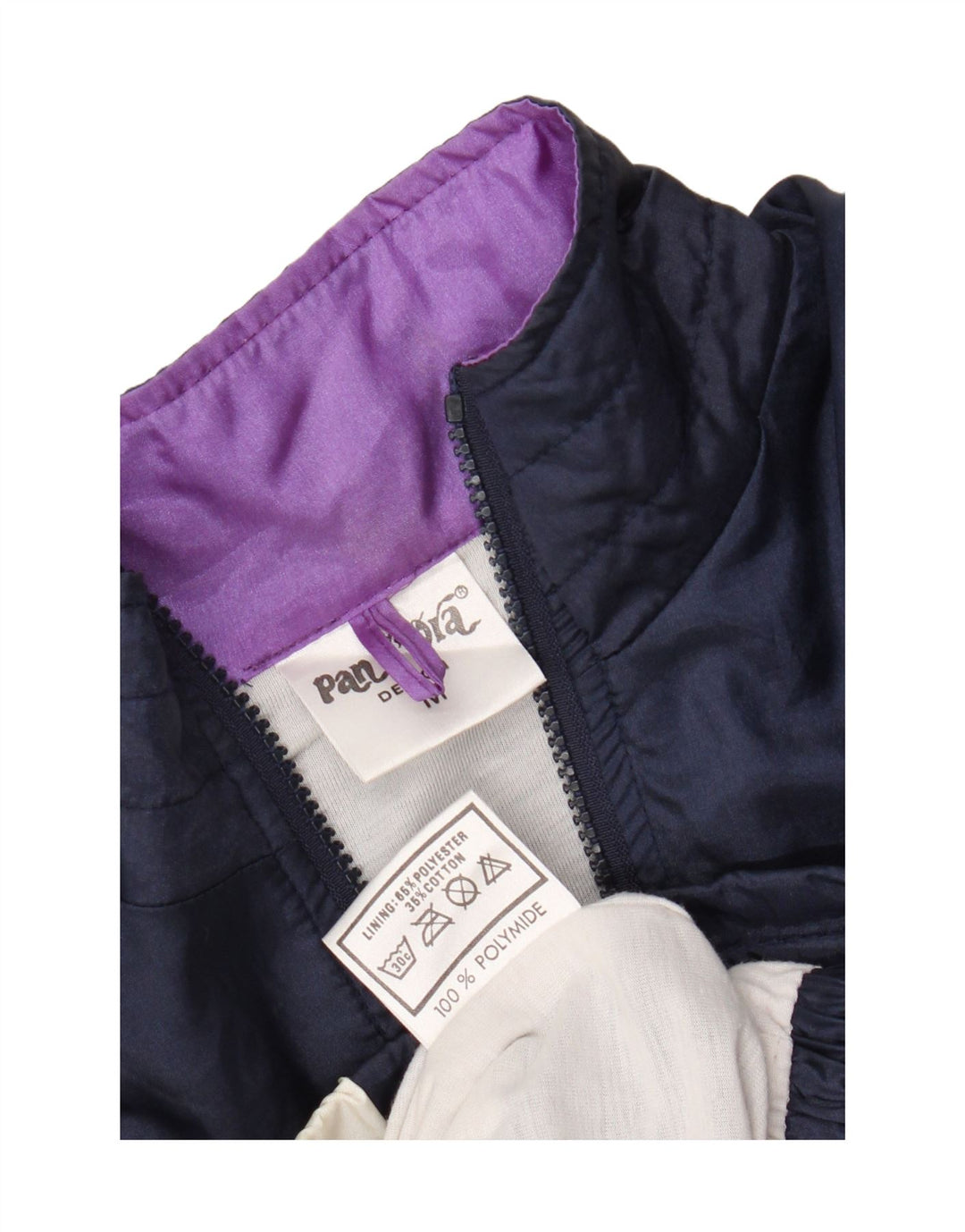 Tuta intera da uomo Pandora media blu navy color block in poliammide retrò