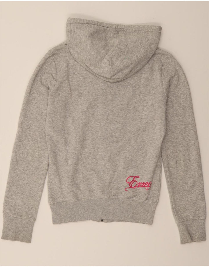 ERREA Womens Zip Hoodie Sweater UK 16 Large Grey Cotton Vintage Errea and Second-Hand Errea from Messina Hembry 