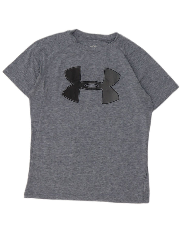 Maglietta grafica da ragazzo Under Armour Top 9-10 anni Grigio medio chiazzato
