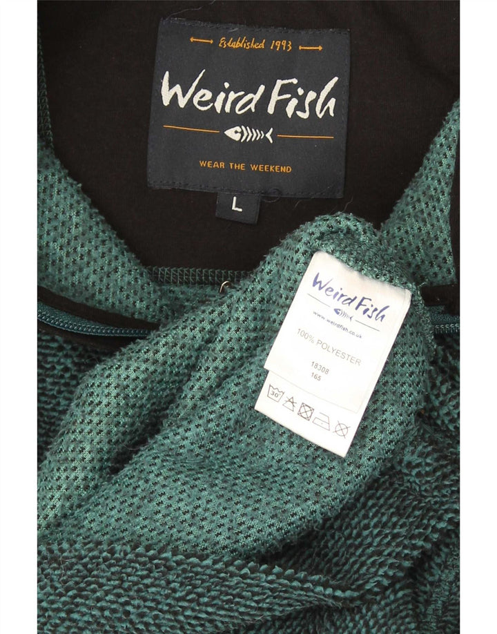 Giacca in pile da uomo Weird Fish UK 40 Large Verde Poliestere