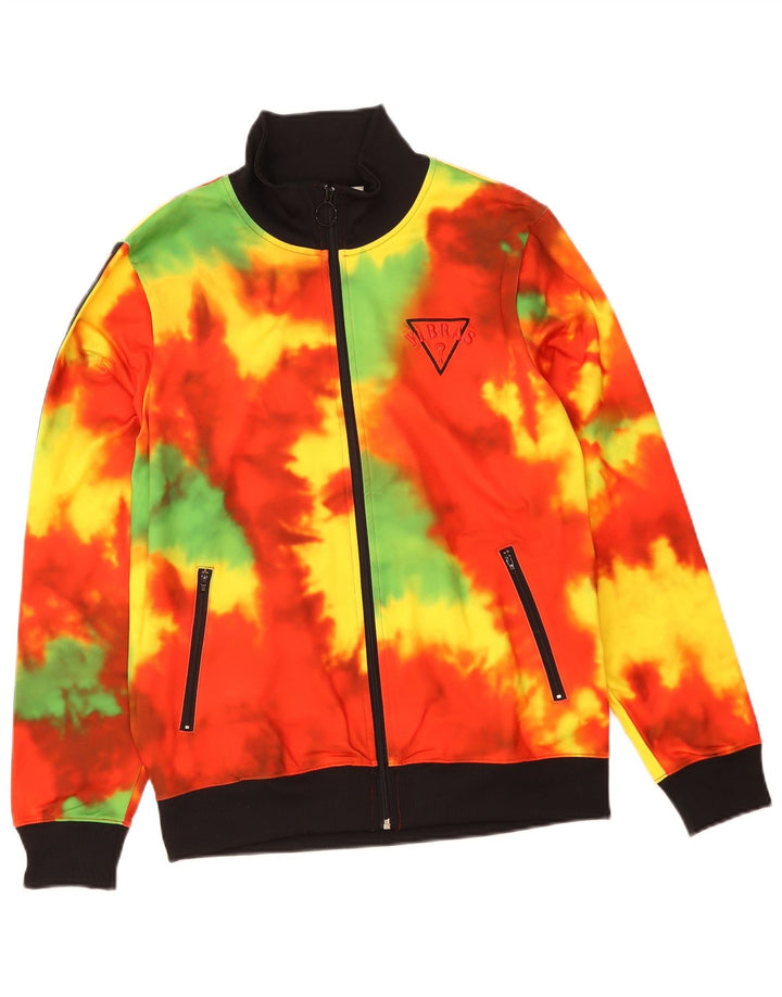 Giacca da tuta da uomo Guess, giacca media, multicolore, in poliestere tie-dye