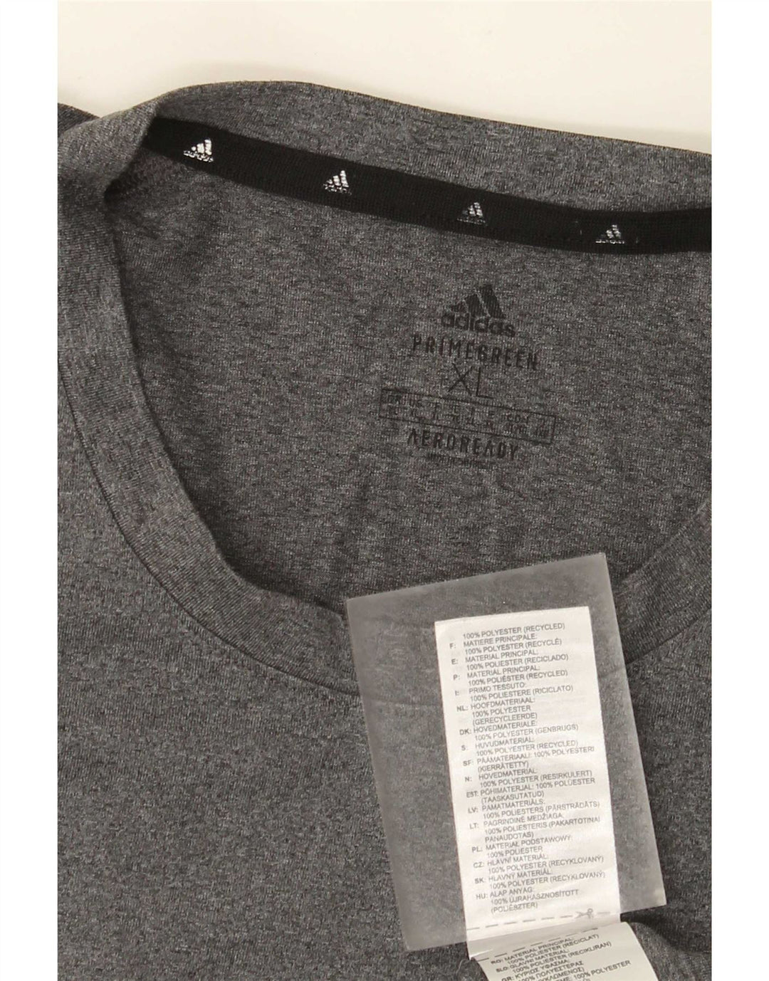 T-shirt Adidas Aeroready da uomo Top XL in poliestere grigio