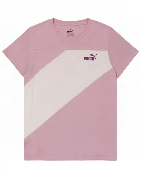 T-shirt da donna Puma UK 12 Medium Pink Colourblock
