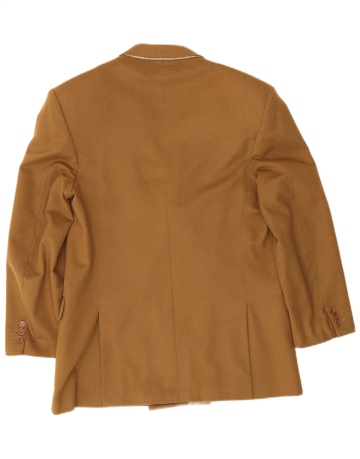 Giacca blazer doppiopetto vintage da uomo IT 52 XL Lana vergine beige