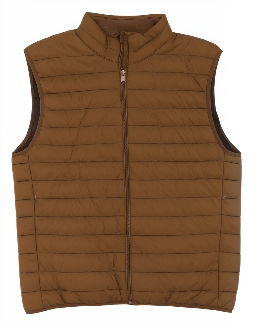 Gilet imbottito da uomo Zara UK 40 grande in poliestere kaki