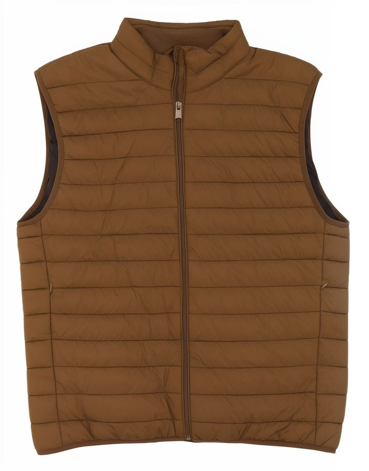 Gilet imbottito da uomo Zara UK 40 grande in poliestere kaki