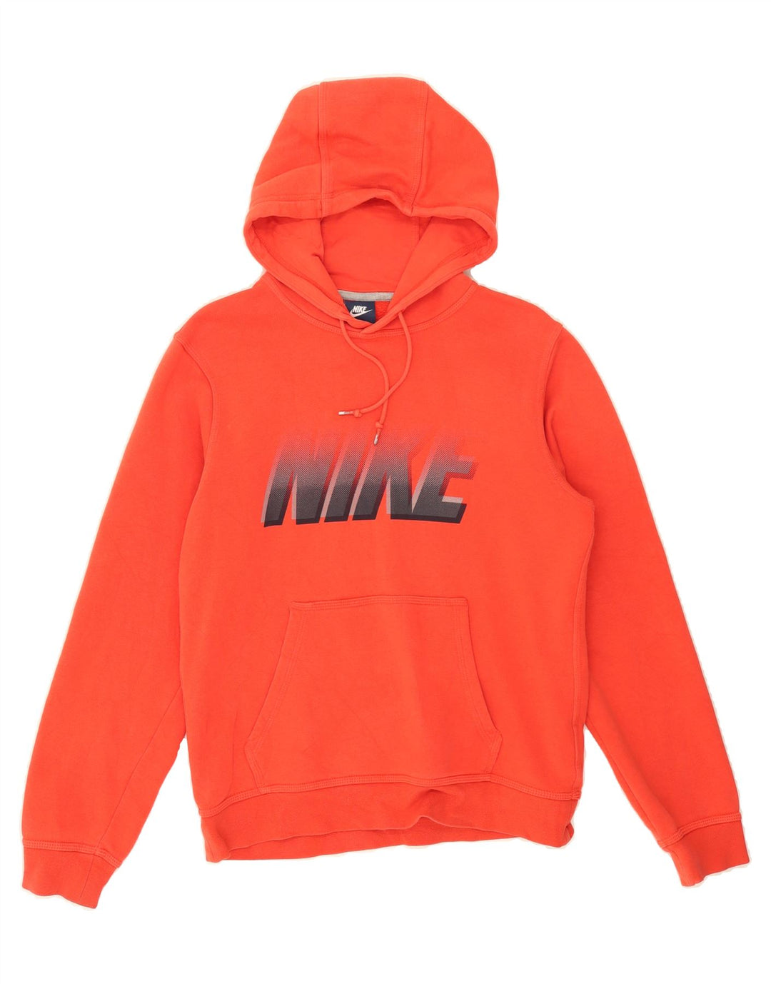 NIKE Mens Graphic Hoodie Jumper Small Orange Cotton Vintage Nike and Second-Hand Nike from Messina Hembry 