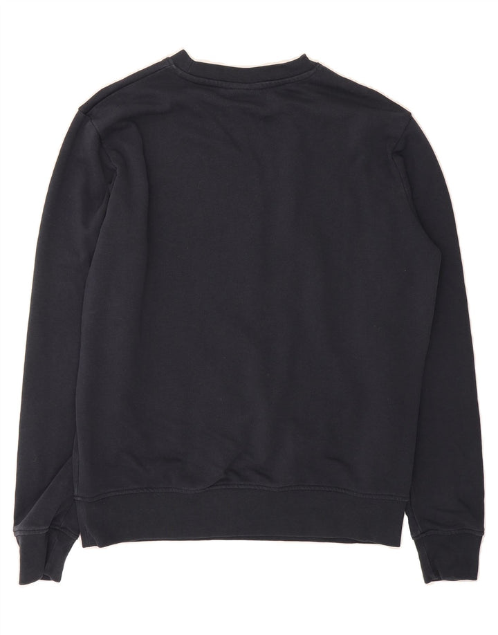 ELLESSE Mens Graphic Sweatshirt Jumper Small Black Cotton Vintage Ellesse and Second-Hand Ellesse from Messina Hembry 