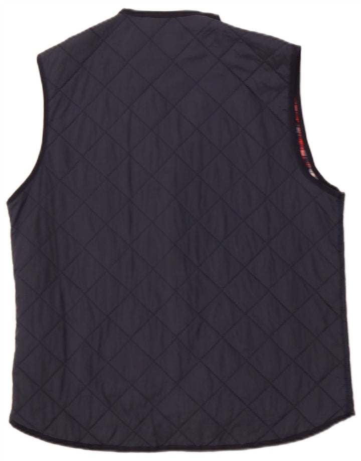 Gilet trapuntato da uomo BELFE & BELFE IT 46 piccolo in nylon blu navy