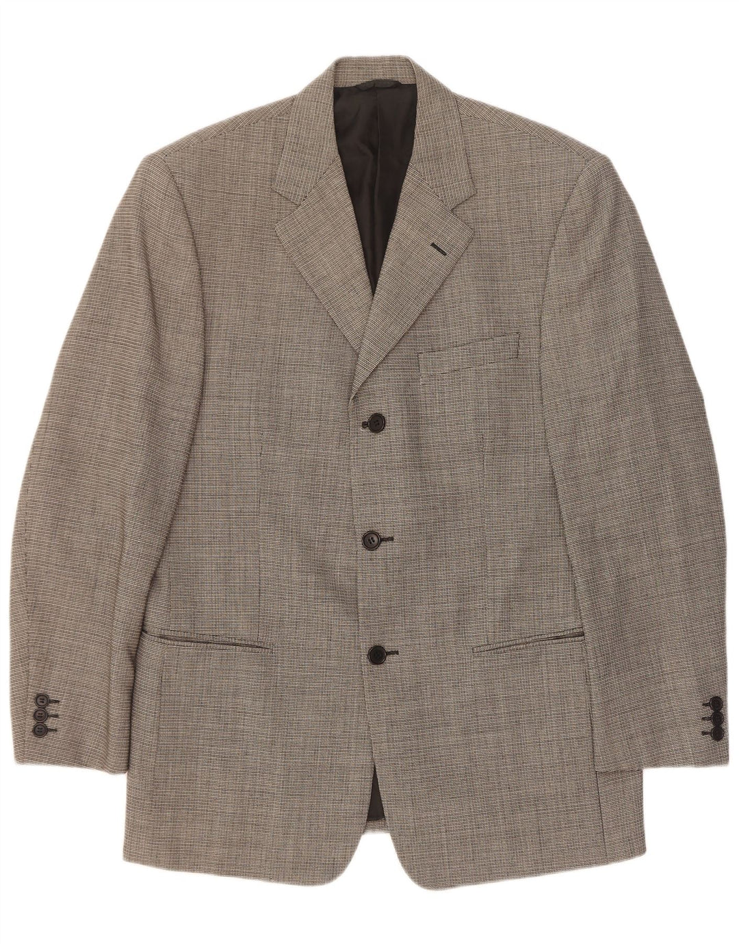 Giacca blazer da uomo a 3 bottoni Cerruti 1881 IT 48 Lana a quadri grigio medio