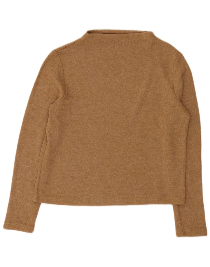 Marks & Spencer Top da donna a maniche lunghe UK 12 Poliestere beige medio