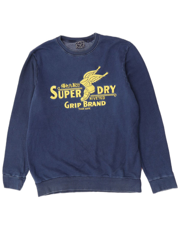 Felpa grafica da uomo Superdry Maglione 2XL Cotone blu navy