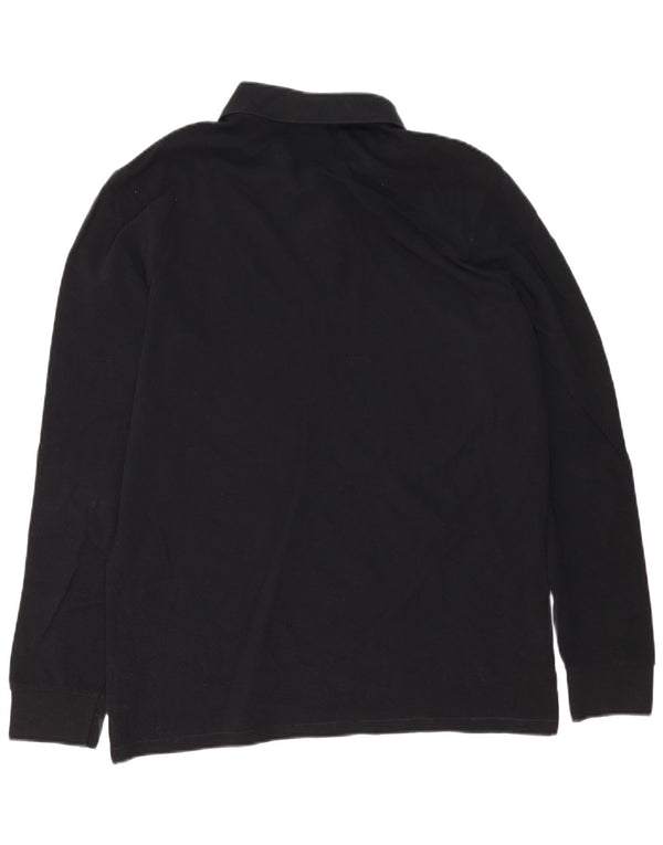 Paul Smith Mens Long Sleeve Polo Shirt Medium Black